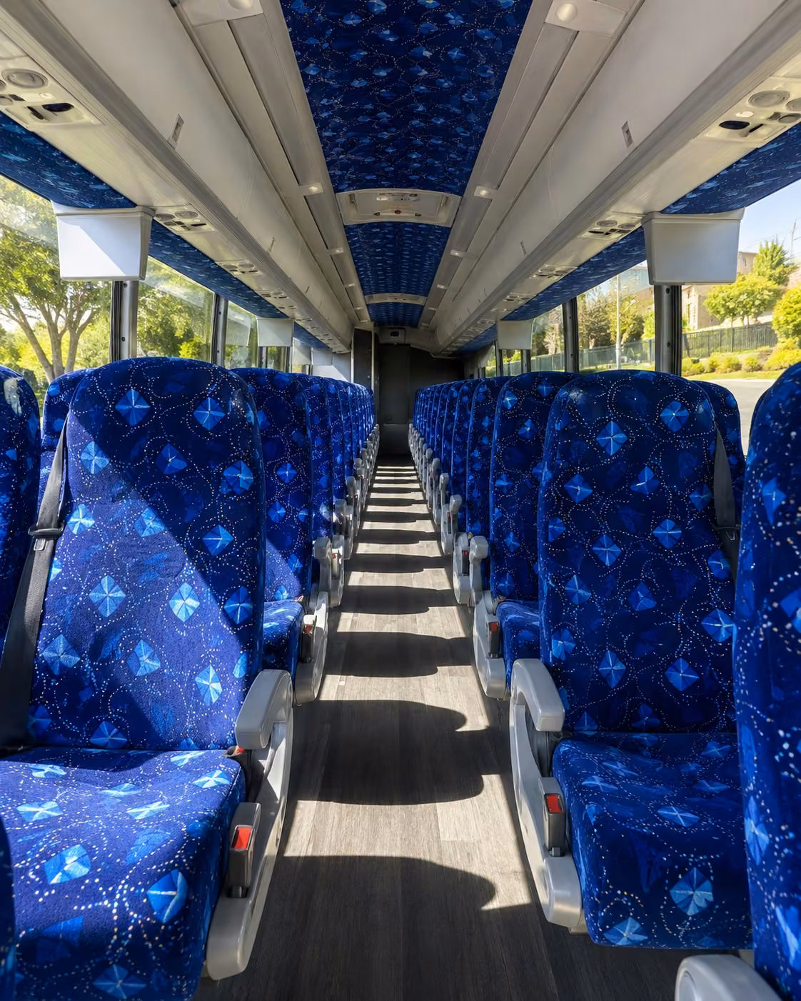 austin charter bus interior